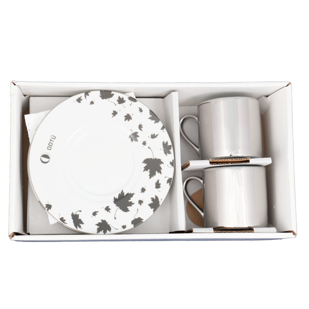 Karton Kutulu Aynalı İkili Kahve Fincan Takımı