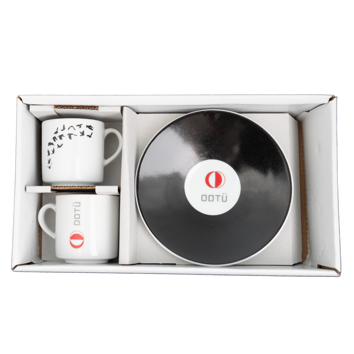 Karton Kutulu İkili Kuşlu Kahve Fincanı Takımı